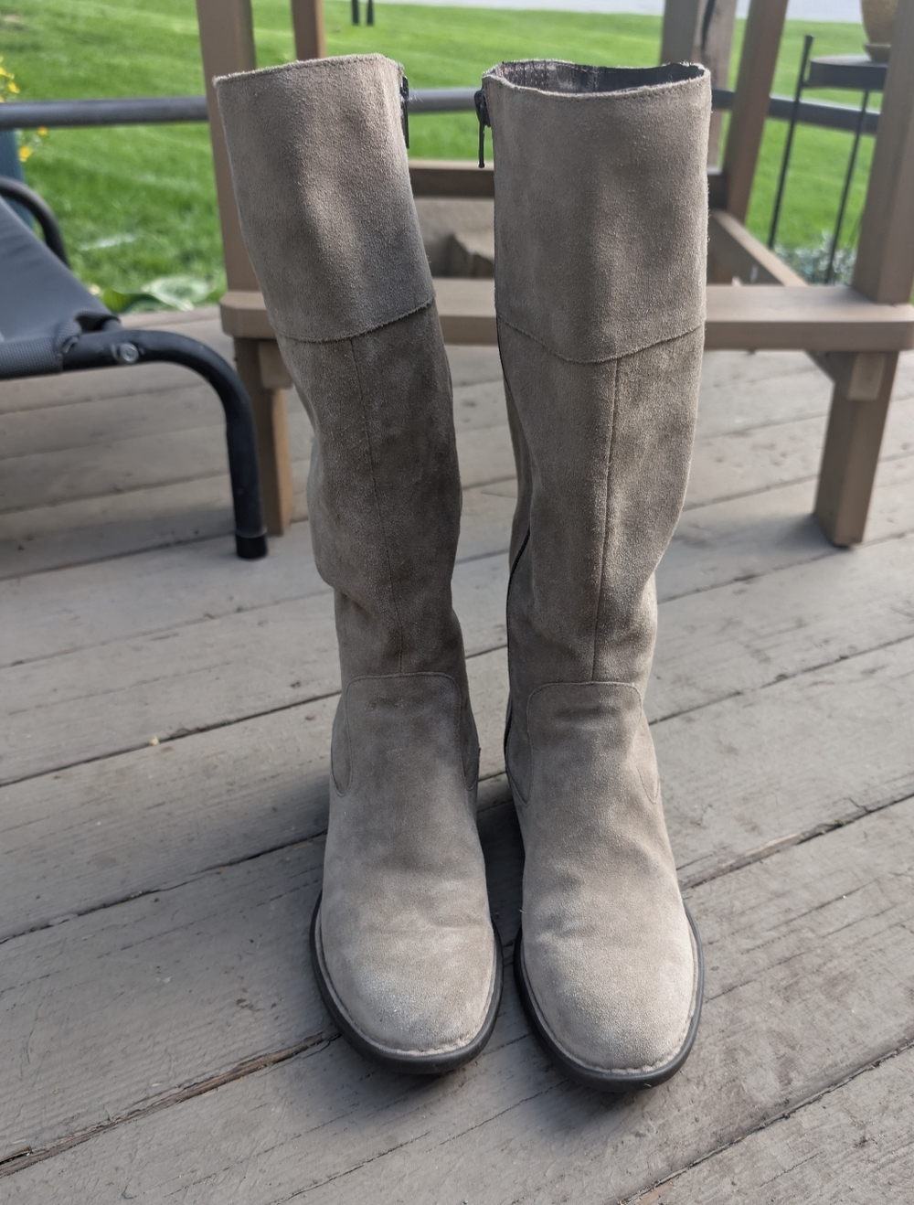 Suede Boots Tall Boots Riding Boots Size 9 - Picture 2 of 12